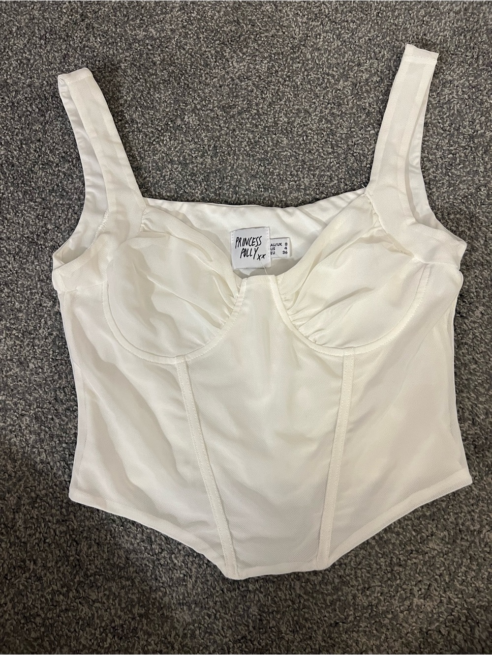 Princess Polly White Structured Bustier Corset Top